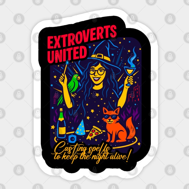 EXTROVERTS UNITED Sticker by artslaves